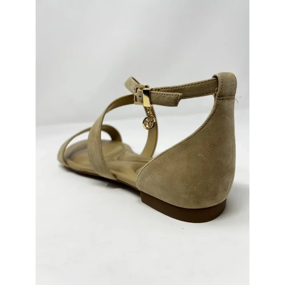 Michael Kors Women's 9.5 Alexa Flex Khaki Suede Ballet Flats